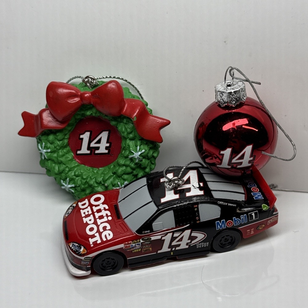 Dale Earnhart Tony‎ Stewart, NASCAR-themed Christmas ornaments Set Of (3)